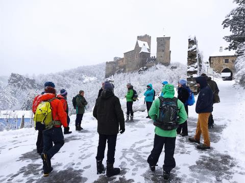 Winterwanderung durch Hardegg